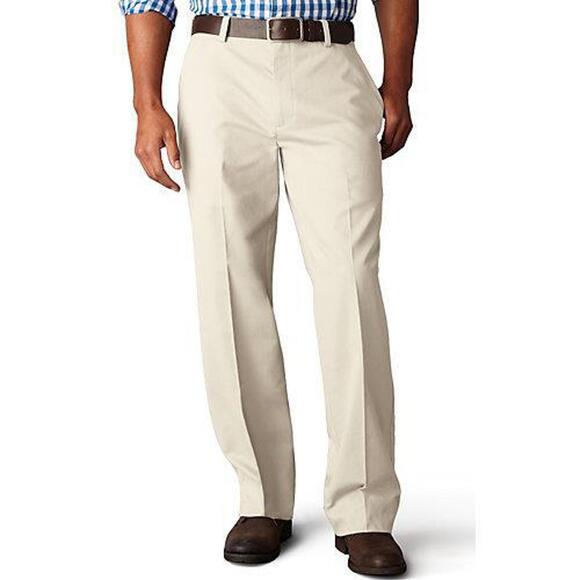 NEW MENS DOCKERS EASY KHAKI CLASSIC FLAT MARBLE BEIGE PANTS 462470003 SIZE 32 32 - Picture 1 of 1